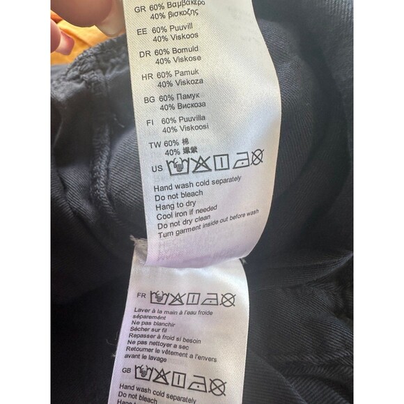 Billabong Ruffled Square Neckline Button Front Self Tie Belt Pockets Jumpsuit M - Picture 11 of 11